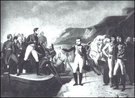 Встреча Александра 1 и Наполеона в Тильзите