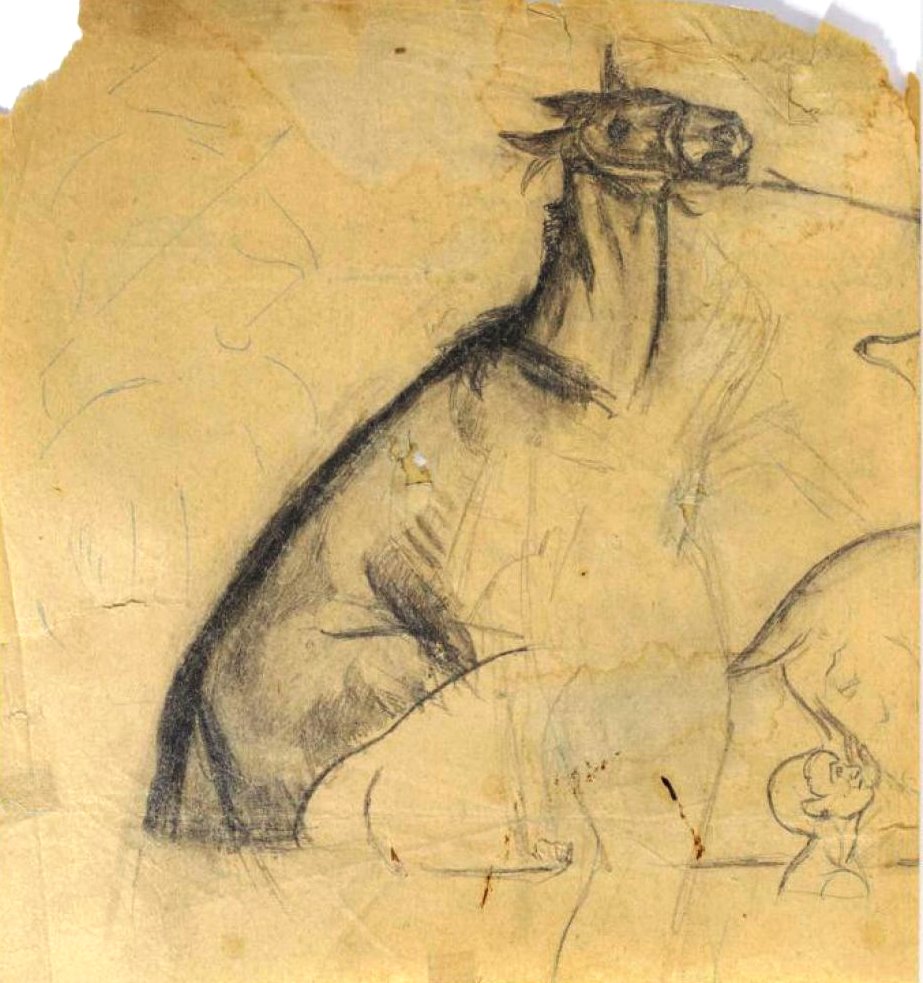 5Савинов А.И. Рисунок 1 к картине Купание лошадей на Волге