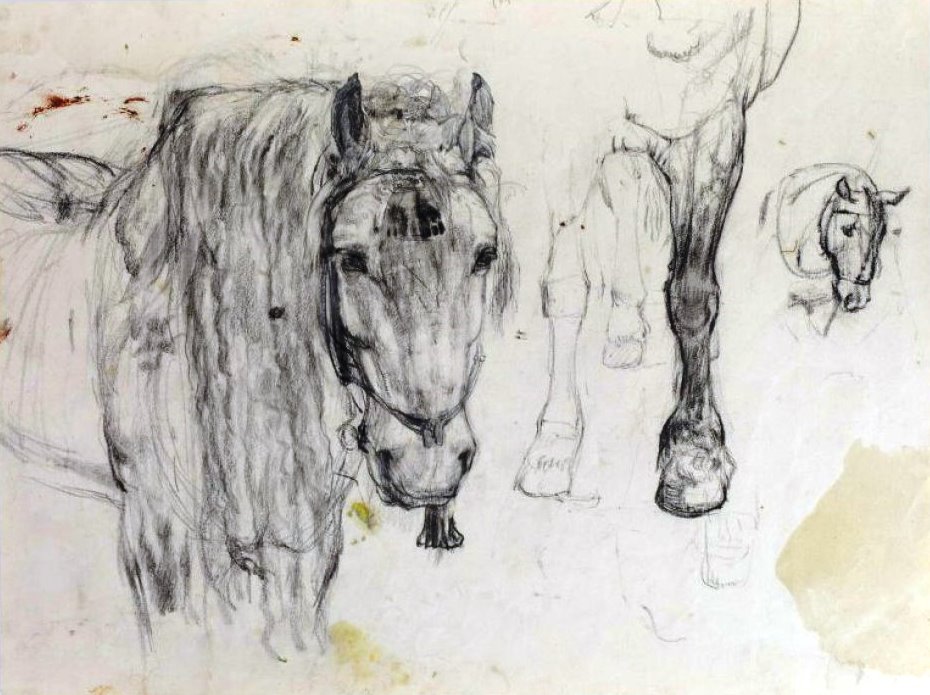 5Савинов А.И. Рисунок 3 к картине Купание лошадей на Волге