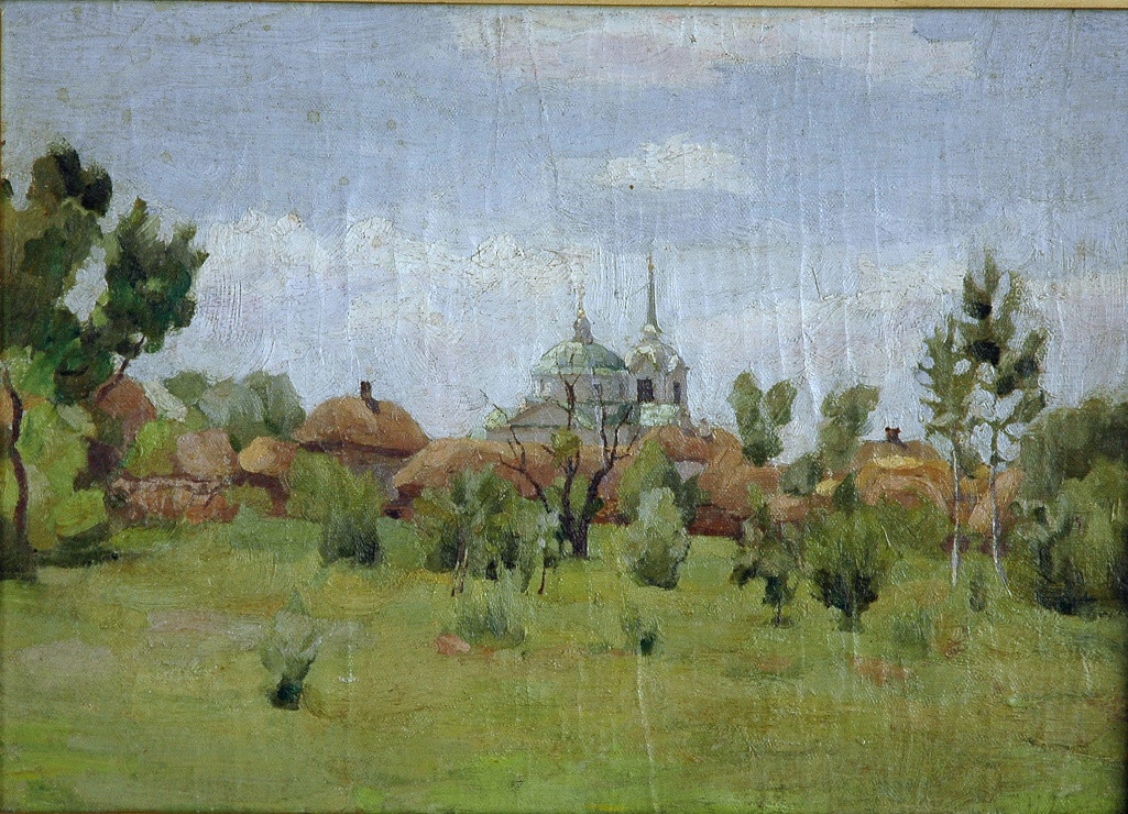Машков И.И. Церковь в селении. 1901 г
