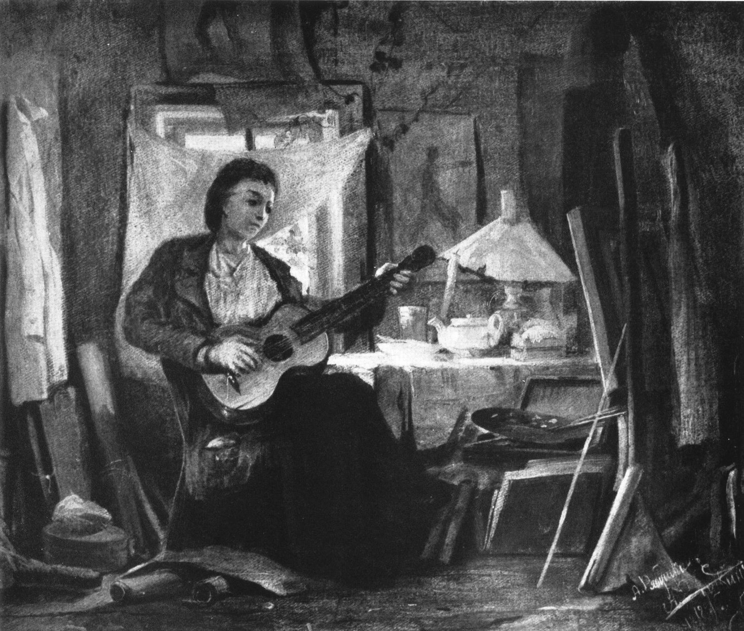 Молодой художник на отдыхе. 1880 г