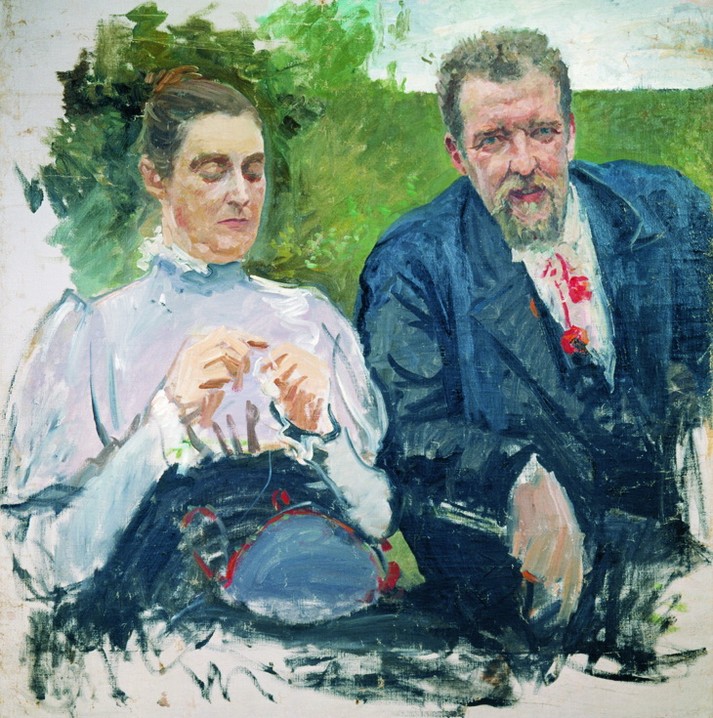 Рябушкин А.П. Портрет Тюменева с женой. 1895 г